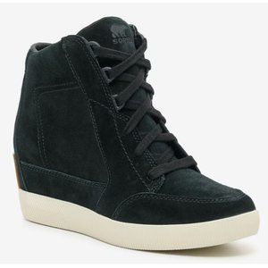 Sorel Out N About Wedge Sneaker, Black, Size 7.5